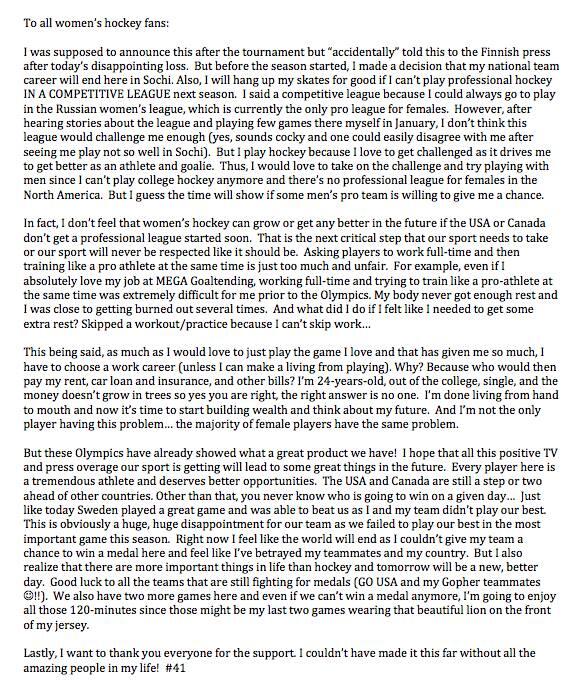 Noora Raty Retirement